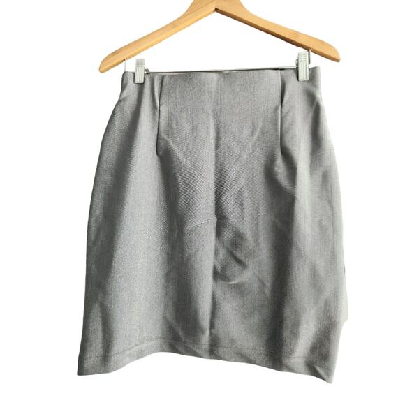 Tapemeasure Skirt & Jacket Women's Suit Gray Metallic Stretch M/L - Picture 6 of 11